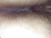 Mature Amateur Hairy Pussy extreme close up inside cream pie