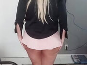 My sexy ass in skirt with tan line!