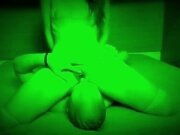 'Nightvision camera on and Sitting on his face'