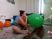 'Balloon fetish by thick chick multiple orgasms'