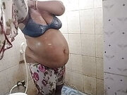 Hot Indian bhabi taking shower in romantic mood