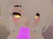 'hot Virtual Angel has fun with her new toys (loud moaning and pov) in vrchat'
