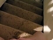 Pissing on stairs