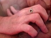 Homemade Big cumshot in mouth and swallow