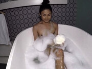 Tiny ladyboy teen soapy bath and anal