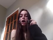 slut training his mouth for abuse