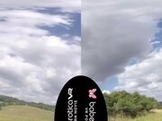 'Solo girl, Vanessa Decker masturbates outdoors, in VR'